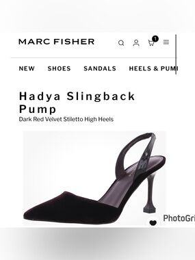 Marc Fisher Hadya Slingback pump , New in box , size 7
dark red velvet
